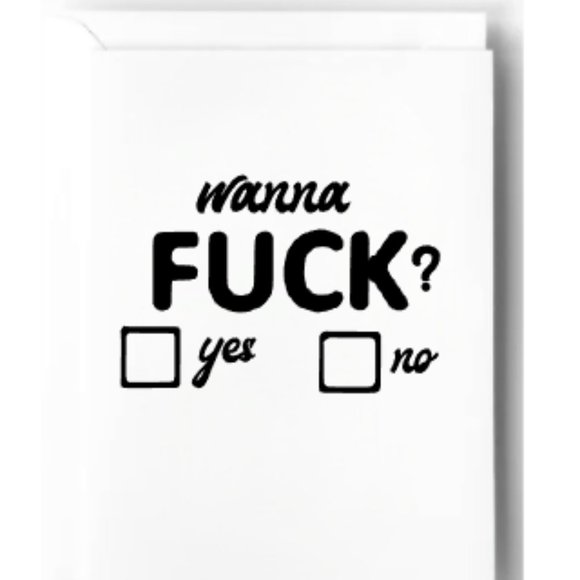 Wanna fuck Greeting Card Sexy Husband Wife Gift Valentines day - Picture 1 of 1